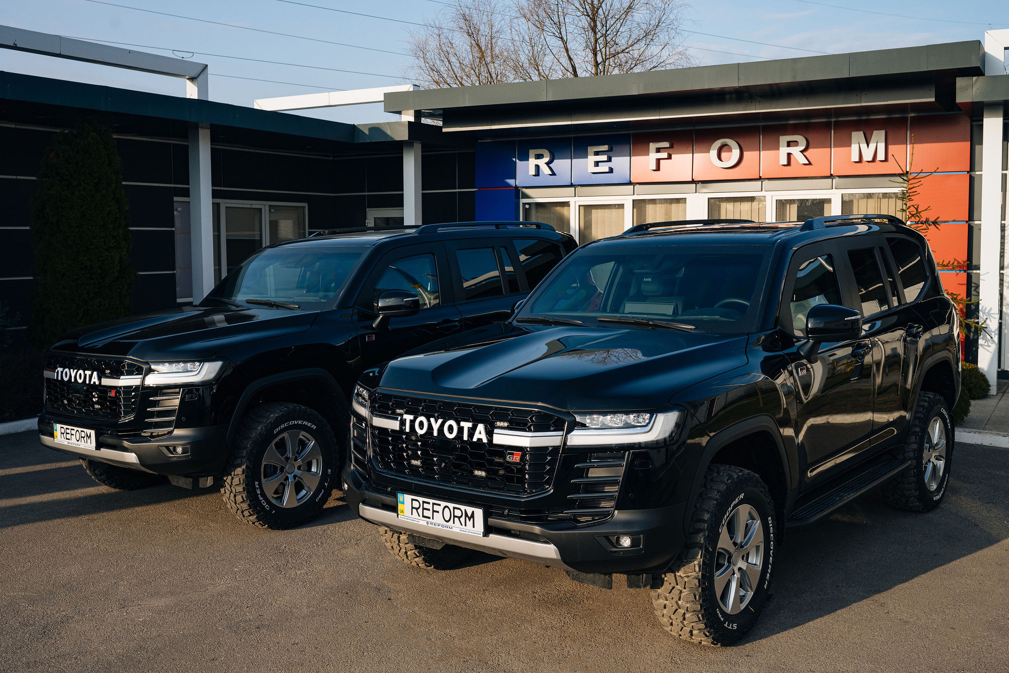 Armored Toyota Land Cruiser 300 GR on the territory of REFORM